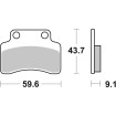 Plăcuță de frână ceramică pentru stradă SBS 141HF Plăcuță de frână ceramică pentru stradă SBS 141HF thumb