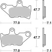Plăcuță de frână ceramică street SBS 165HF thumb