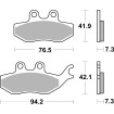 Plăcuță de frână ceramică street SBS 173HF Plăcuță de frână ceramică street SBS 173HF thumb