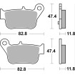 Plăcuță de frână ceramică stradală SBS 218HF Plăcuță de frână ceramică stradală SBS 218HF thumb