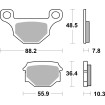 Plăcuță de frână ceramică street SBS 585HF Plăcuță de frână ceramică street SBS 585HF thumb