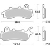 Plăcuță de frână ceramică street SBS 958HF Plăcuță de frână ceramică street SBS 958HF thumb
