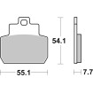 Plăcuță de frână ceramică street SBS 191HF Plăcuță de frână ceramică street SBS 191HF thumb