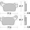 Plăcuță de frână ceramică de stradă SBS 834HF Plăcuță de frână ceramică de stradă SBS 834HF thumb