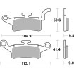 Plăcuță de frână ceramică street SBS 208HF thumb