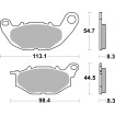 Plăcuță de frână ceramică street SBS 229HF Plăcuță de frână ceramică street SBS 229HF thumb