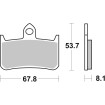 Plăcuță de frână ceramică stradală SBS 622HF Plăcuță de frână ceramică stradală SBS 622HF thumb
