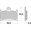 Plăcuță de frână ceramică street SBS 624HF Plăcuță de frână ceramică street SBS 624HF thumb
