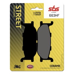 Plăcuță de frână ceramică street SBS 663HF Plăcuță de frână ceramică street SBS 663HF