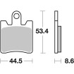 Plăcuță de frână ceramică street SBS 740HF Plăcuță de frână ceramică street SBS 740HF thumb