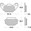 Plăcuță de frână carbon hi-tech street SBS 154CT Plăcuță de frână carbon hi-tech street SBS 154CT thumb