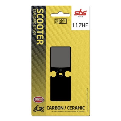 Plăcuță de frână ceramică street SBS 117HF Plăcuță de frână ceramică street SBS 117HF