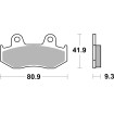 Plăcuță de frână carbon hi-tech street SBS 125CT Plăcuță de frână carbon hi-tech street SBS 125CT thumb