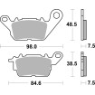 Plăcuță de frână carbon hi-tech street SBS 226CT thumb