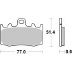 Plăcuță de frână ceramică street SBS 796HF Plăcuță de frână ceramică street SBS 796HF thumb