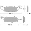 Plăcuță de frână ceramică street SBS 705HF Plăcuță de frână ceramică street SBS 705HF thumb