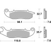 Plăcuță de frână ceramică street SBS 859HF Plăcuță de frână ceramică street SBS 859HF thumb