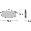 Plăcuță de frână ceramică street SBS 107HF Plăcuță de frână ceramică street SBS 107HF thumb