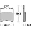 Plăcuță de frână carbon hi-tech street SBS 123CT thumb