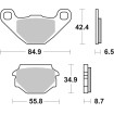 Plăcuță de frână ceramică street SBS 113HF Plăcuță de frână ceramică street SBS 113HF thumb