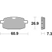 Plăcuță de frână ceramică street SBS 111HF Plăcuță de frână ceramică street SBS 111HF thumb