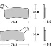 Plăcuță de frână sinter carbon offroad SBS 866SI Plăcuță de frână sinter carbon offroad SBS 866SI thumb