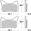 Plăcuțe de frână sinter racing hi-tech SBS 842RST Plăcuțe de frână sinter racing hi-tech SBS 842RST thumb