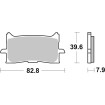 Plăcuță de frână sinter racing hi-tech SBS 940RST Plăcuță de frână sinter racing hi-tech SBS 940RST thumb
