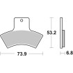 Plăcuțe de frână sinter carbon ATV hi-tech SBS 755ATS Plăcuțe de frână sinter carbon ATV hi-tech SBS 755ATS thumb