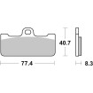 Plăcuță de frână dual sinter dynamic racing concept SBS 695DS-1 Plăcuță de frână dual sinter dynamic racing concept SBS 695DS-1 thumb