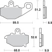Plăcuță de frână SBS 687LS SBS 687LS thumb