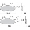 Plăcuțe de frână ceramic hi-tech SBS 688HF Plăcuțe de frână ceramic hi-tech SBS 688HF thumb
