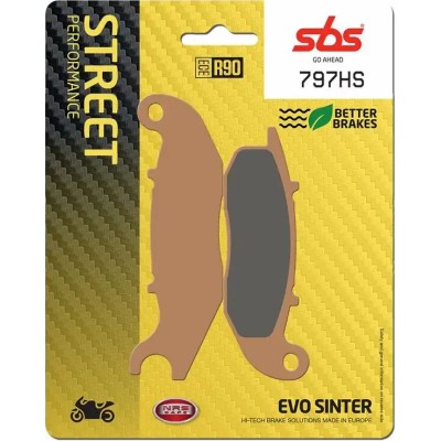 Plăcuță de frână HS sinterizată pentru stradă SBS 797HS Plăcuță de frână HS sinterizată pentru stradă SBS 797HS