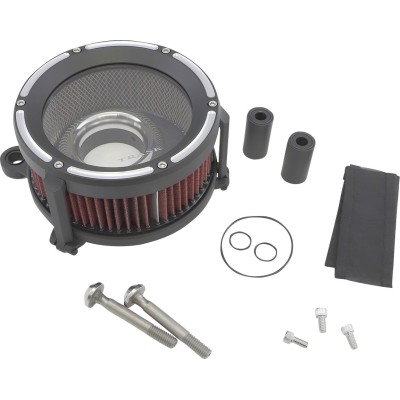 Set filtru de aer Assault Charge high-flow TBW aluminiu negru TRASK PERFORMANCE TM-1021RC