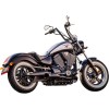 Sistem de evacuare 2 în 1 HOT ROD oțel inoxidabil negru TRASK PERFORMANCE TM-3034BK