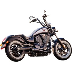 Sistem de evacuare 2 în 1 HOT ROD oțel inoxidabil negru TRASK PERFORMANCE TM-3034BK