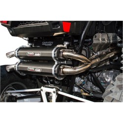 Sistem de evacuare dublu aluminiu negru TRINITY RACING TR-4153D-BK