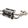Sistem de evacuare dublu negru TRINITY RACING TR-4119D-BK
