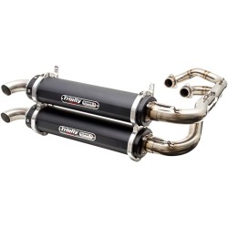 Sistem de evacuare dublu negru TRINITY RACING TR-4162D-BK Sistem de evacuare dublu negru TRINITY RACING TR-4162D-BK