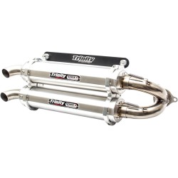 Sistem de evacuare dublu slip-on periat TRINITY RACING TR-4152S Sistem de evacuare dublu slip-on periat TRINITY RACING TR-4152S