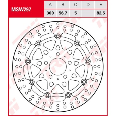 Disc frână flotant rotund TRW MSW297 Disc frână flotant rotund TRW MSW297