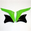 Capace radiator KAWASAKI KXF250 negru/KX-verde UFO PLAST KA03783#026