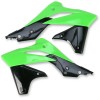 Capace radiator KAWASAKI KXF250 OEM-COLOR (NEGRU/VERDE) UFO PLAST KA04725#999
