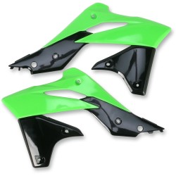 Capace radiator KAWASAKI KXF250 OEM-COLOR (NEGRU/VERDE) UFO PLAST KA04725#999