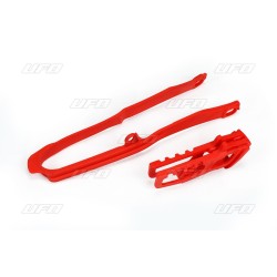 Set ghidaj și glisor pentru lanț HONDA CRF roșu UFO PLAST HO04690@070 Set ghidaj și glisor pentru lanț HONDA CRF roșu UFO PLAST HO04690@070