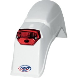 Aripă spate retro cu lumină spate KTM CAGIVA (80-83) alb UFO PLAST ME08034W
