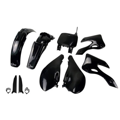 Set complet caroserie KAWASAKI KX125/250 negru UFO PLAST KAKIT200F@001