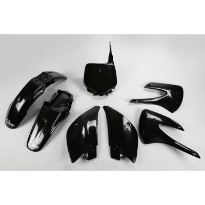 Set complet pentru restilizarea caroseriei KAWASAKI KX85 negru UFO PLAST KAKIT214K@001 Set complet pentru restilizarea caroseriei KAWASAKI KX85 negru UFO PLAST KAKIT214K@001