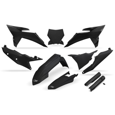 Set complet carene SX/SXF 2025- negru UFO PLAST KTKIT532@#001