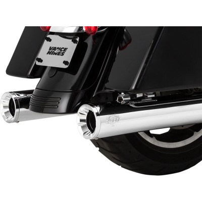 Tobă slip-on ELIMINATOR 400 crom cu capace finale cromate VANCE & HINES 16714